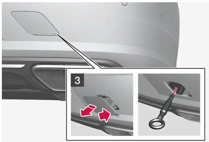 VOLVO S60 (2025) - Monter l'œillet de remorquage - 3