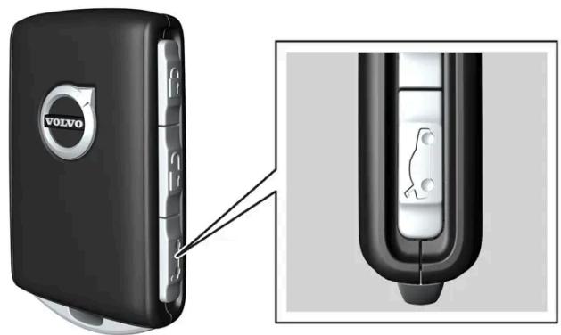 VOLVO S60 (2025) - Déverrouiller le coffre à bagages avec le bouton de clé - 1