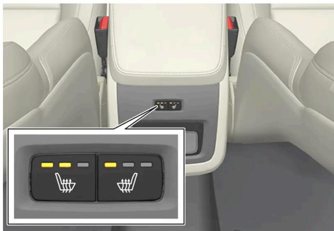 VOLVO S60 (2025) - Activer et désactiver le chauffage électrique de banquette arrière \* - 1