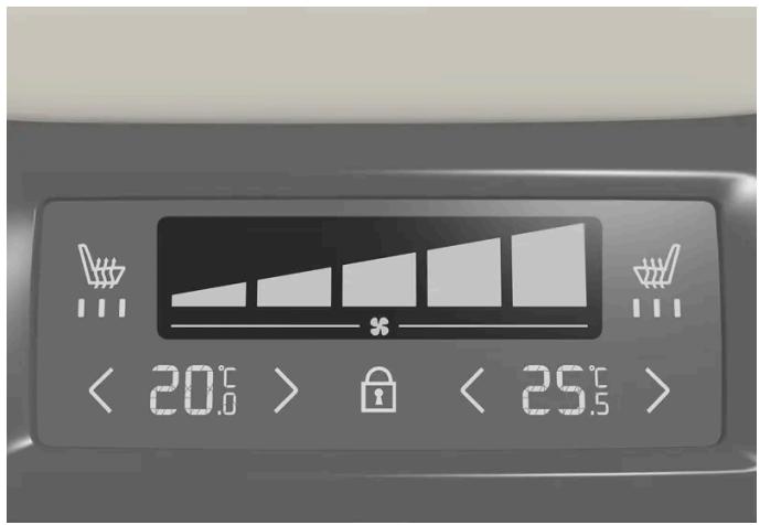 VOLVO S60 (2025) - Régler le niveau de ventilation de la banquette arrière depuis la banquette arrière - 1