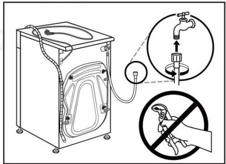 FAGOR MG100E14586BHLP - Connecting the water inlet hose - 1