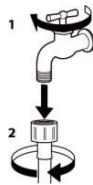 FAGOR MG100E14586BHLP - Cleaning the mesh filter in the water inlet hose and the water inlet valve - 1