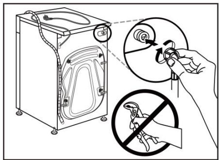 FAGOR MG100E14586BHLP - Connecting the water inlet hose - 2