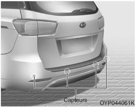 KIA Sedona YP (2014-2018) - SYSTÈME D'ASSISTANCE DE STATIONNEMENT À RECULONS (SI ÉQUIPÉ) - 1
