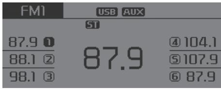 KIA Sedona YP (2014-2018) - RADIO : FM, AM OU SIRIUS XM® - 1