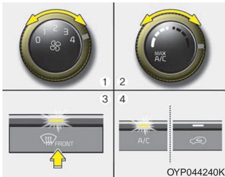 KIA Sedona YP (2014-2018) - Commande manuelle de climatisation - 1