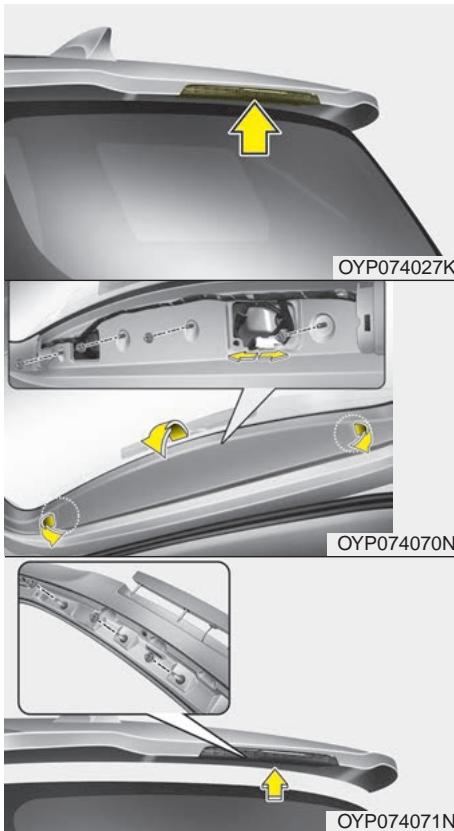 KIA Sedona YP (2014-2018) - Remplacement du feu de freinage central surélevé - 1