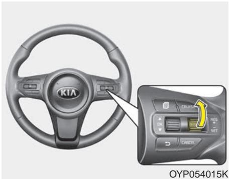 KIA Sedona YP (2014-2018) - Pour augmenter la vitesse réglée : - 1