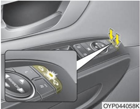 KIA Sedona YP (2014-2018) - Rabattre le rétroviseur extérieur - 1