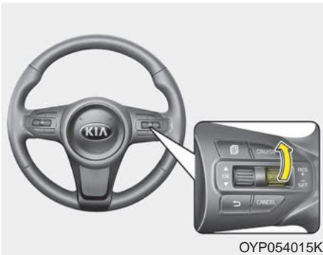 KIA Sedona YP (2014-2018) - Pour ramener la vitesse de croisière à plus de 40 km/h (25 mi/h) environ : - 1