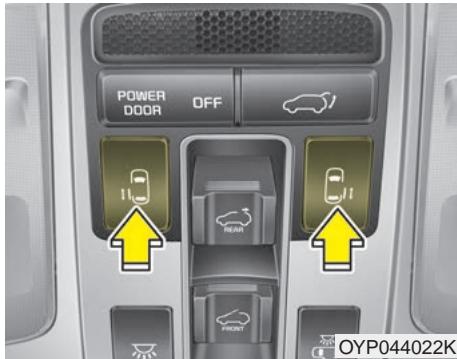KIA Sedona YP (2014-2018) - Fonctionnement de la porte coulissante électrique - 1