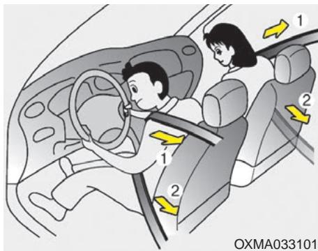 KIA Sedona YP (2014-2018) - Ceinture de sécurité à prétendeur - 1