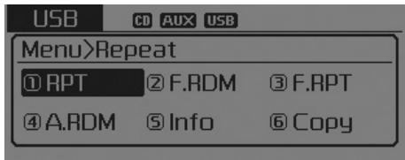 KIA Sedona YP (2014-2018) - MENU : CD MP3/USB - 1