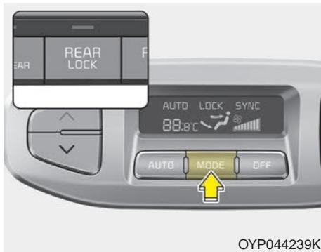 KIA Sedona YP (2014-2018) - Sélection du mode arrière (si équipé) - 2
