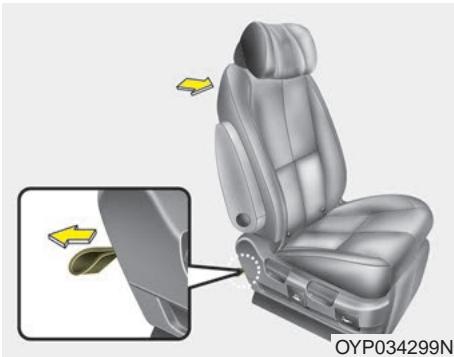 KIA Sedona YP (2014-2018) - Pour incliner le dossier : - 3