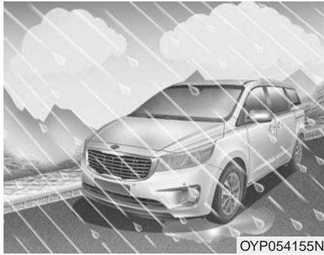 KIA Sedona YP (2014-2018) - Conduire dans la pluie - 1