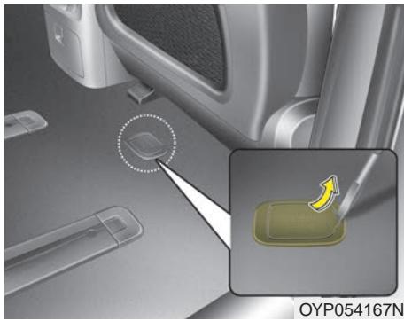 KIA Sedona YP (2014-2018) - Enlever le pneu de secours - 1