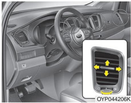 KIA Sedona YP (2014-2018) - Niveau plancher/dégivrage (A, C, D, E) - 1