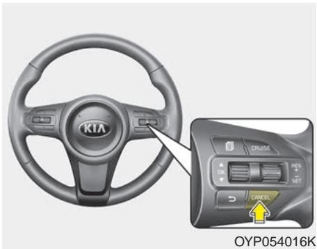 KIA Sedona YP (2014-2018) - Pour désengager le régulateur de vitesse, procédez d'une de ces façons : - 1