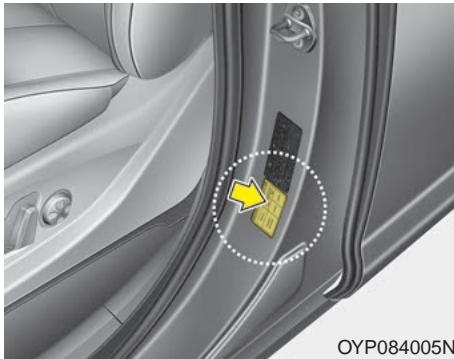 KIA Sedona YP (2014-2018) - ÉTIQUETTE DES PNEUS - 1