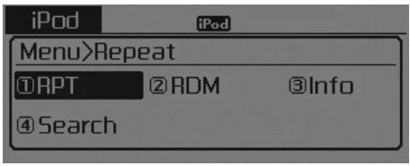 KIA Sedona YP (2014-2018) - MENU : iPod® - 1