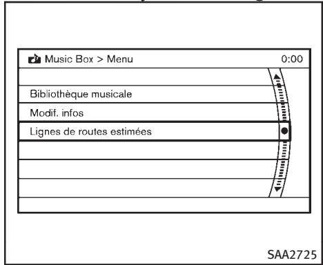 INFINITI FX (2008-2014) - Sélection de piste (modèles avec système de navigation) : - 2