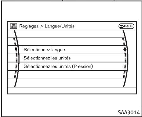 INFINITI FX (2008-2014) - Retour aux réglages par défaut : - 2