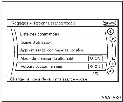 INFINITI FX (2008-2014) - Activation du mode standard - 1