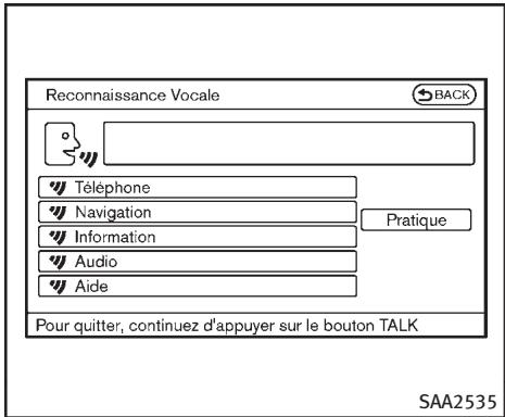 INFINITI FX (2008-2014) - Dicter des commandes vocales - 1