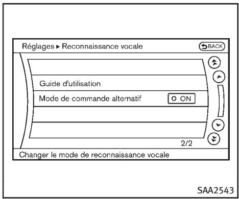 INFINITI FX (2008-2014) - Activation du mode de commande alternatif - 1