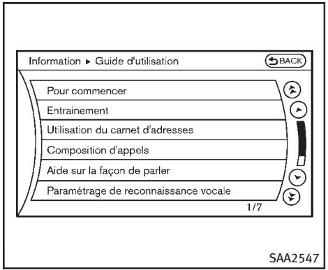 INFINITI FX (2008-2014) - Liste des commandes - 1