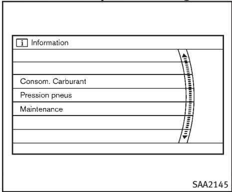 INFINITI FX (2008-2014) - COMMENT UTILISER LE BOUTON INFO - 2