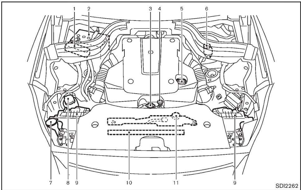 INFINITI FX (2008-2014) - COMPARTIMENT-MOTEUR - 1