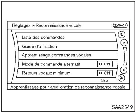 INFINITI FX (2008-2014) - Envoyer des chiffres en utilisant la tonalité : - 1