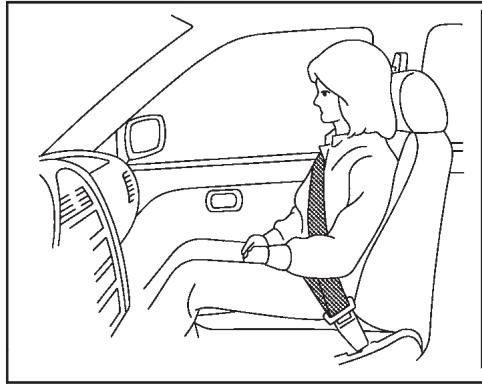INFINITI FX (2008-2014) - PRÉCAUTIONS À PRENDRE AVEC LES CEINTURES DE SÉCURITÉ - 2