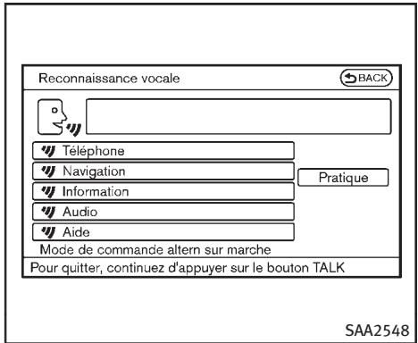 INFINITI FX (2008-2014) - Dicter les commandes vocales - 1