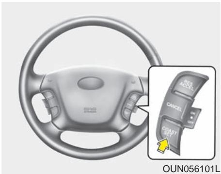 KIA Rondo UN (2006-2010) - Pour régler le régulateur à une vitesse : - 1