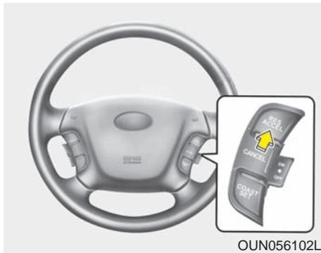 KIA Rondo UN (2006-2010) - Pour régler le régulateur à une vitesse : - 2