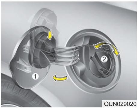 KIA Rondo UN (2006-2010) - VOLET DU RÉSERVOIR DE CARBURANT - 1