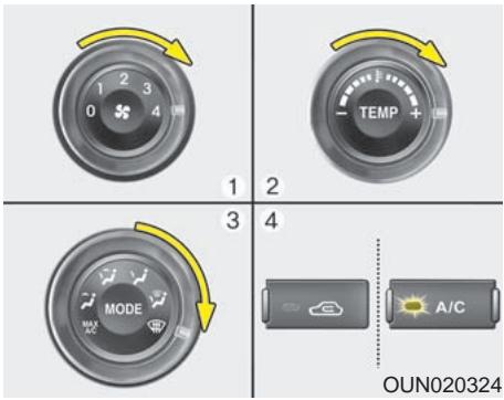KIA Rondo UN (2006-2010) - Dégivrage de la face interieure du pare-brise - 1
