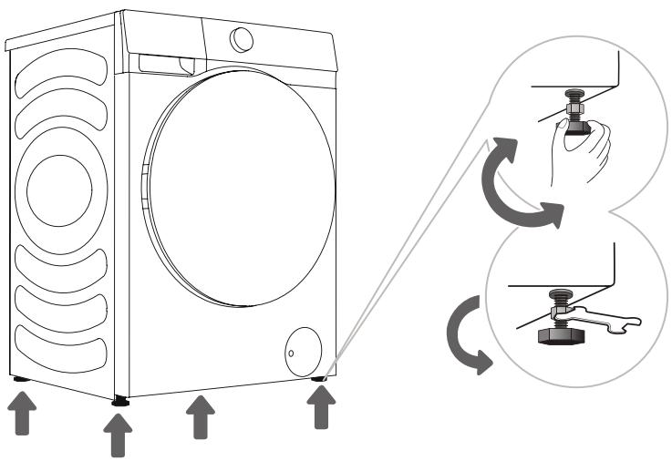 HISENSE WF1Q8041BW - PIEDS DE RÉGLAGE - 1