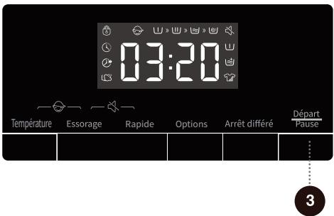HISENSE WF1Q8041BW - ÉTAPE 5 : DÉMARRAGE D'UN PROGRAMME DE LAVAGE - 1
