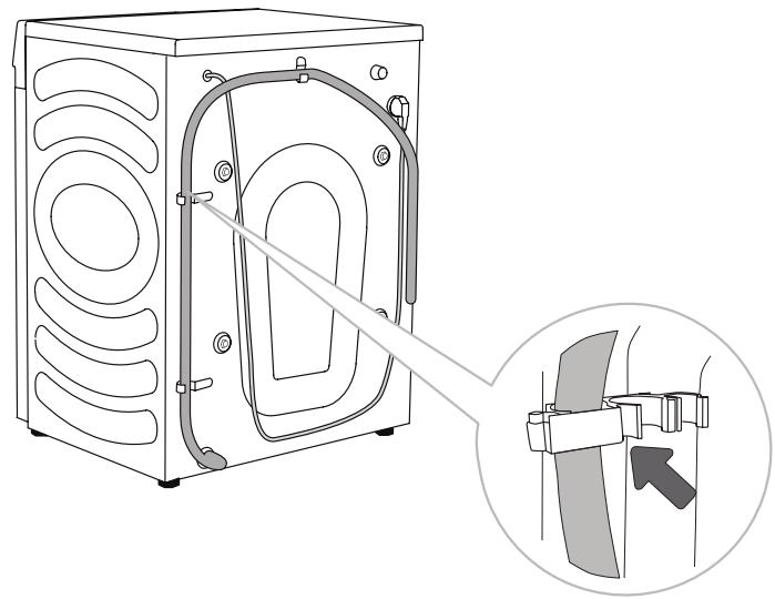 HISENSE WF1Q8041BW1 - RACCORDEMENT ET FIXATION DU TUYAU D'ÉVACUATION - 3