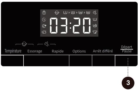 HISENSE WF1Q8041BW1 - ÉTAPE 5 : DÉMARRAGE D'UN PROGRAMME DE LAVAGE - 1