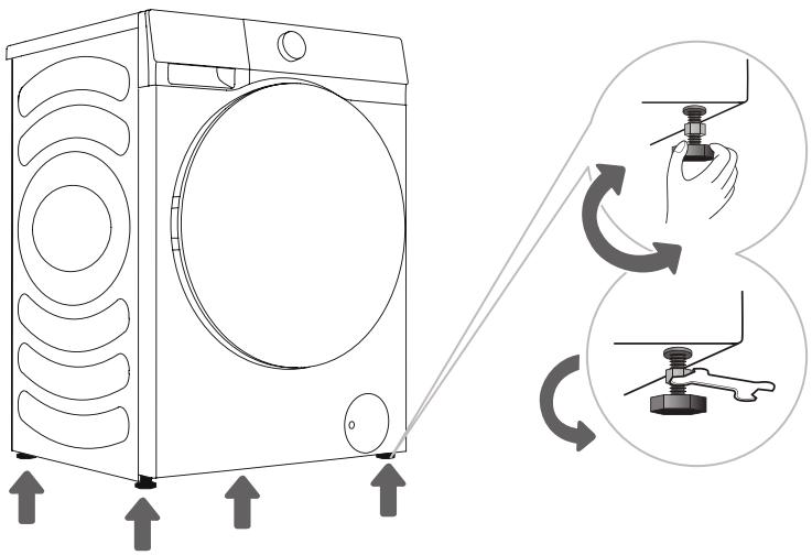 HISENSE WF1Q8041BW1 - PIEDS DE RÉGLAGE - 1