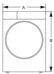 HISENSE WF1Q8041BW2 - Dimensions (mm) - 1