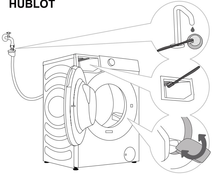 HISENSE WF1Q8041BW2 - NETTOYAGE DU TUYAU D'ALIMENTATION EN EAU, DU LOGEMENT DU DISTRIBUTEUR DE DÉTERGENT ET DE LA GARNITURE EN CAOUTCHOUC DU HUBLOT - 1