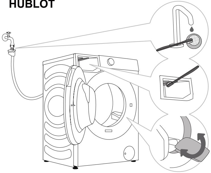 HISENSE WFQP901429VM - NETTOYAGE DU TUYAU D'ALIMENTATION EN EAU, DU LOGEMENT DU DISTRIBUTEUR DE DÉTERGENT ET DE LA GARNITURE EN CAOUTCHOUC DU HUBLOT - 1