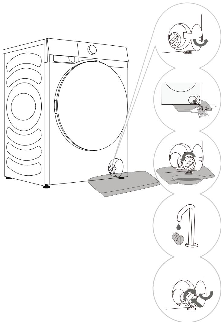 HISENSE WFQP901429VM - NETTOYAGE DU FILTRE DE LA POMPE - 1