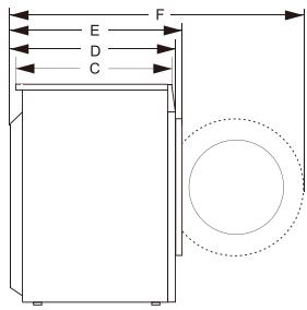 HISENSE WFQP1014EVM - Dimensions (mm) - 2